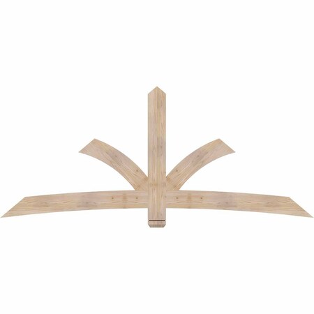 Ekena Millwork Davenport Smooth Timber Gable Bracket, Douglas Fir, 96"W x 40"H x 1 1/2"D x 5 1/2"F, 10/12 Pitch GBW096X40X0206DAV00SDF